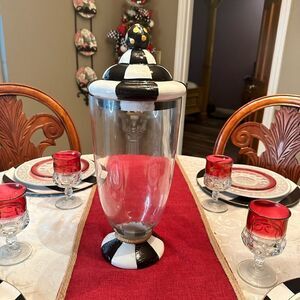 19” Tall hand Painted Apothecary Jar